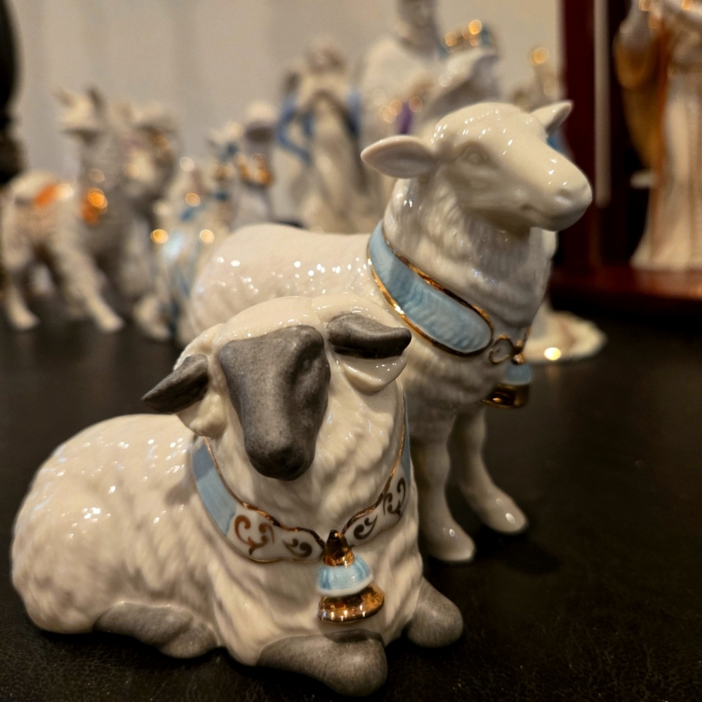 First Blessing Nativity Pair of Sheep
